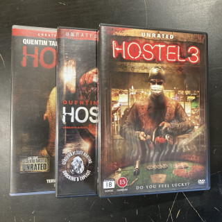 Hostel 1-3 3DVD (VG+-M-/M-) -kauhu-